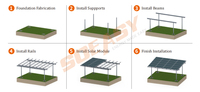 Estructura de Soporte Impermeable de Aluminio para Sistema de Montaje de Carport Solar Residencial y Comercial, Soporte para Paneles Fotovoltaicos, Refugio para Estacionamiento