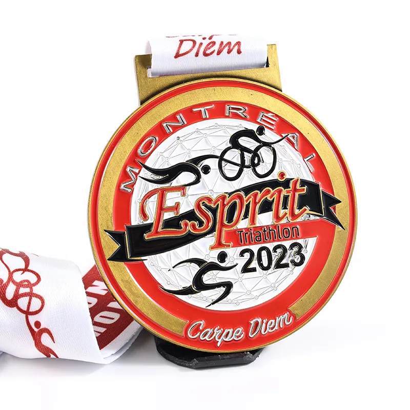 Manufacturer Free Design Medals Custom Cycling Sports Award Triathlon Bicycle Kids Bike 3D Race Metal Medals