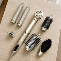 Sèche-cheveux et styler ionique 7-en-1 1400W à moteur sans balais 110 000 tr/min avec fonctions de lissage/bouclage, personnalisable OEM/ODM