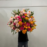 Boule de fleurs artificielles en soie FC153 pour mariage, centre de table, décoration florale, arrangement floral