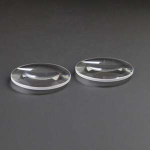 Lente óptica esférica de 45mm de diámetro Lente biconvexa de vidrio grande para láser - Product Image 5