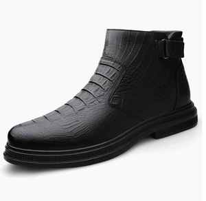 Stivali da Uomo Grandi Taglie a Mezza Altezza, Nuovi Modelli Autunno 2026, Stile Britannico, Scarpe Eleganti in Pelle da Lavoro - Product Image 5