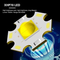 Lampe de plongée sous-marine professionnelle en alliage d'aluminium étanche IP68, LED haute puissance, portée du faisceau de 300 à 400 m, charge USB