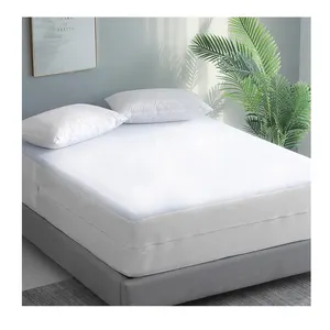 Housse de matelas en coton éponge Anti-acariens Anti-punaise de lit, protection imperméable avec fermeture éclair