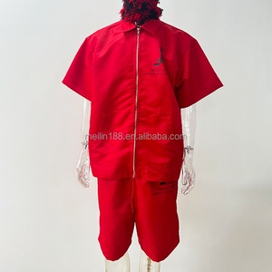Custom Two Piece Windbreaker <b>Short</b> Set Zip <b>up</b> <b>Shirts</b> and Nylon <b>Shorts</b> Polyester Nylon Track Suit Men Windbreaker Tracksuit - Product Image 1