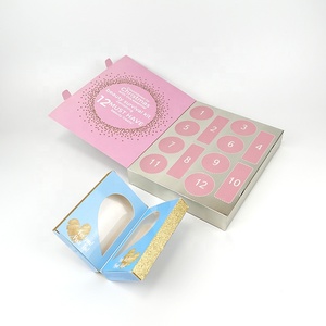 Custom Christmas gift box packaging cosmetic Calendar box Valentine's Day Theme