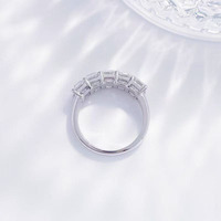 Anello di Fidanzamento in Diamanti di Laboratorio Pt950, Design Unico e Raffinato, Fusione Artistica di Moda, Anelli di Moda per Donne