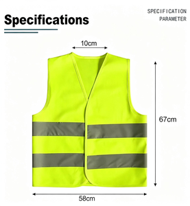 Hot Selling Public <b>Safety</b> Polyester Construction <b>Roadway</b> Workwear Vest Reflective <b>Safety</b> Vest High Visibility Warning Waistcoat - Product Image 3