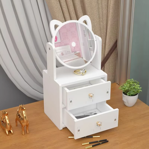 Diskon besar grosir desain baru cermin rias telinga kucing populer meja rias cermin putar dengan cermin - Product Image 5