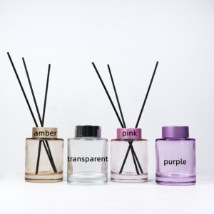 Bouteille en verre <span class=keywords><strong>Miniso</strong></span> 100 ml, bouteille d'aromathérapie, bouteille de parfum noire vide, diffuseur de roseaux de luxe en verre - Product Image 1