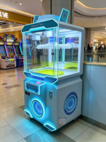 ZDYS Máquina recreativa de grúa grande personalizada con enchufe estadounidense, sonido realista y luz intermitente para snacks, llaveros y muñecas - Equipo de arcade popular