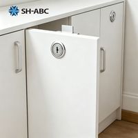 Serrure de tiroir encastrée SH-ABC en fer nickelé pour bureau et armoire