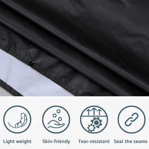 Stile classico arancione singolo persona poliestere taffetà Poncho pioggia per giorni di pioggia all'aperto piovoso ciclismo mantello - Product Image 5