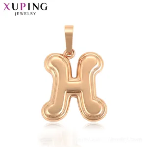 34999 xuping jewelry Fashion Classic Design Rose Gold and Special Alphabet Trend Vintage Simple Zircon Unisex Pendant