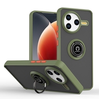 Étui de protection magnétique pour téléphone portable avec porte-anneau pour Xiaomi Poco F7 Pro Antichoc Soft TPU Hard PC Back Cover Cases