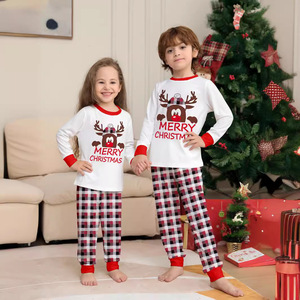 Pijamas de Natal para Família, Manga Longa, Gola Redonda, Roupas de Dormir para Pais e Filhos, Atacado em Estoque - Product Image 2