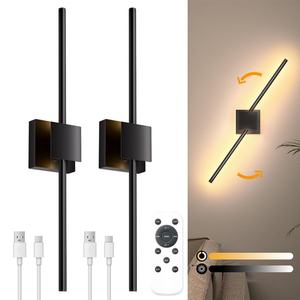 Lámpara de Pared con Control Remoto y Batería de Ultra Larga Duración, Tres Colores con Atenuación, Fuente de Fábrica con Carga Rápida y Sin Cables - Product Image 1