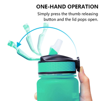 B14-1057 Amz Grande Vente 2023 Gourde en Plastique Personnalisée avec LOGO, Anti-fuite, Sans BPA, 1L, Sport et Motivation