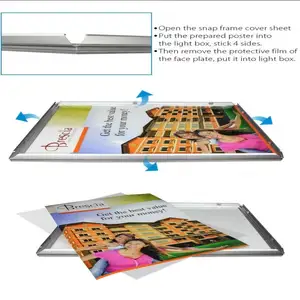 A1 A2 A3 A4 Desktop Display Soft Film Inserted Into Aluminum Picture Frame Led Light Advertising Light Box A0