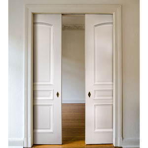 내부 미닫이 체계를 가진 별장 침실 문 연약하 결산 실내 나무로 되는 소형 문 - Product Image 5