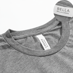 T-shirt unisexe Bella Canvas 3001 en coton 100% gris chiné, coupe ajustée - Product Image 1