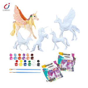 Chengji bricolage Graffiti Art cheval en forme de conception lignes claires correspondant Pigments colorés brosse modèle main coloriage jouets - Product Image 2