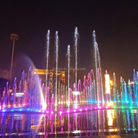 Fontaines de pont sèches extérieures personnalisées lumière RVB contrôle de la musique fontaine de plancher d'eau dansante pour Plaza