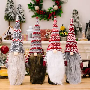 New Year Dining Table Decor Christmas Gnomes Wine Bottle Cover Santa Claus Wine Bottle Toppers Bags