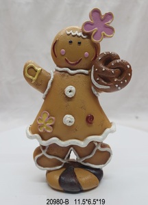 Noël Gingerbread Man Figurines Résine <span class=keywords><strong>Village</strong></span> De Noël Gingerbread Man Ornement Europe Figurine Personnalisée Figurine Polyresin - Product Image 6