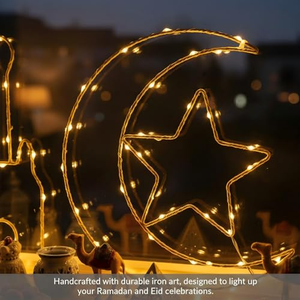 Luces Decorativas para Bodas, Guirnalda de Alambre de Cobre con Luces LED en Forma de Luna y Corazón, Ideales para San Valentín - Product Image 2
