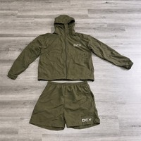 Ensemble de survêtement polaire DCY avec coupe-vent sport, survêtement de sport à cordon de serrage, coupe-vent de créateur OEM
