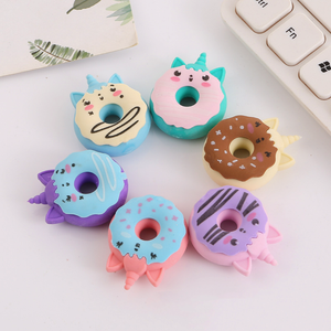 Goma de Borrar de Dibujos Animados al por Mayor Set de Papelería y Útiles Escolares para Estudiantes Goma de Borrar DIY con Simulación de Comida Tipo Dona - Product Image 4