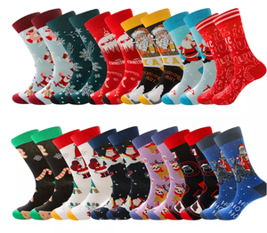 Fabricant professionnel chaussettes de noël boîte-cadeau coton personnalisé <span class=keywords><strong>2022</strong></span> vente chaude rouge littéraire drôle chaussettes pour noël - Product Image 4