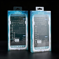 Boîtes de présentation en plastique PET personnalisables, écologiques, recyclables, durables, avec logo personnalisé en relief, pour emballages de téléphones portables
