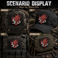 Parche de PVC 3D de goma funcional Cyberpunk, listo para enviar, insignia personalizable, adecuado para mochila táctica, sombrero, brazalete