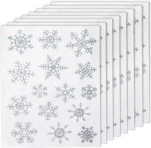 Navidad copo de nieve decoración pegatinas brillo copo de nieve pegatinas etiquetas surtidas tamaño punto copo de nieve brillo pegatinas <span class=keywords><strong>para</strong></span> el hogar - Product Image 1