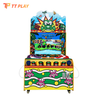 Máquina Arcade Metálica TT Play Crocodile Panic Hammer con Pantalla LCD de 42 Pulgadas, Operada con Monedas, Juego Interactivo para 2 Jugadores para Entretenimiento