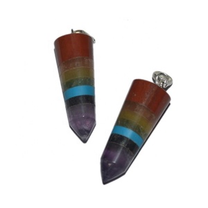 De siete Chakra colgantes de Metal | Chakra joyería - Product Image 4