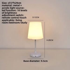 High Quality European Style LED <b>Table</b> Lamp Creative USB Rechargeable Adjustable Metal Body Simple <b>Bedside</b> Lamp for Bedroom Use - Product Image 3