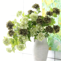 Vente en gros de fleurs d'hortensia artificielles en plastique imprimées en 3D, effet réaliste, pour centre de table, Noël, Nouvel An, remise de diplôme, Saint-Valentin