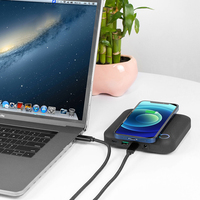 Power Bank tenaga surya 65w nirkabel, Power Bank pintar 24000mah pengisian cepat USB Tipe C PD Laptop ponsel Tablet CPAP baterai