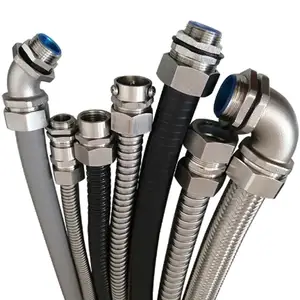 PVC Coated Liquid Tight 3/16'' 6mm 1/4'' 8mm 3/8'' 12mm 1/2'' 15mm GI Galvanized Stainless Steel Flexible Metal Conduit