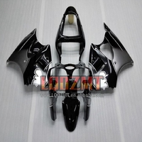 Corps d'injection pour KAWASAKI NINJA ZX 6R 636 ZX636 ZX6R 00 01 02 37LQ.1 ZX-636 600CC ZX-6R noir brillant 2000 2001 2002 Carénage