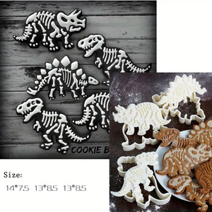 Moldes para Galletas de Dinosaurios 3D, Molde para Repostería, Molde para Decoración de Pasteles con Fondant, Herramienta para Decoración de Postres, 3 Piezas - Product Image 4