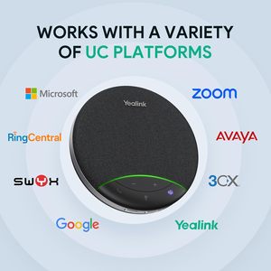 Haut-parleur de conférence Yealink SP92 pour Dongle Teams, certifié, réduction du bruit, 20h d'autonomie, USB, pour réunions de 4 <span class=keywords><strong>à</strong></span> 6 personnes en salle - Product Image 6