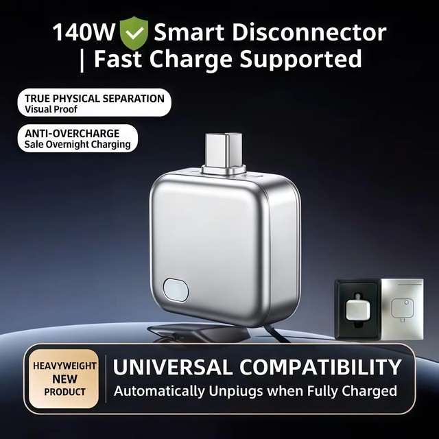 Overcharge Prevent Charging Separator AI Intelligent Charging Separator 140W Overcharge Protection Automatic Power Off Adapter