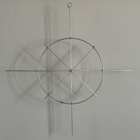 Luz LED de Arcoíris con Motivo de Estrella Cruzada 2D para Exteriores, IP65, con Marco de Aluminio Metálico de 70x70cm, para Decoración Navideña y de Paisajes