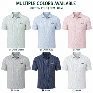 Polo de Golf Verde Claro Premium Personalizado para Hombre, Ropa Corporativa de Marca Privada con Tecnología de Absorción de Humedad, OEM - Product Image 2