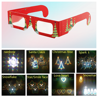 Lunettes de diffraction en papier populaires, lunettes de feux d'artifice, effet prisme arc-en-ciel pour observer la lumière/les feux d'artifice lors de fêtes