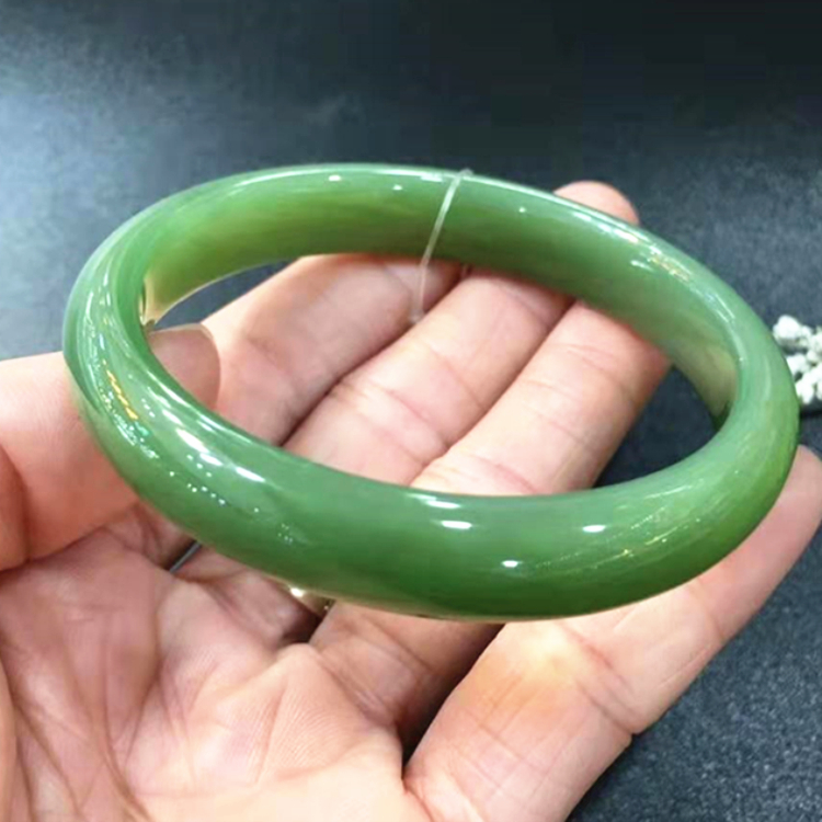 52.9x10.2x6.2mm natural hetian jasperite bangle
